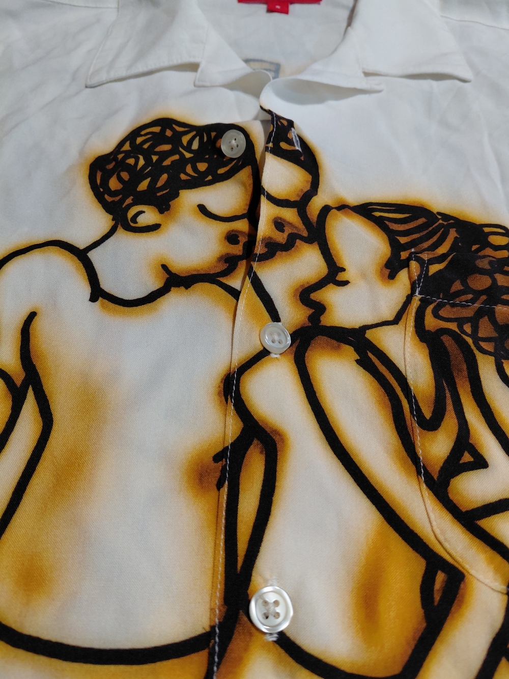 Supreme SS21 Dancing Figures Rayon Button Up Shirt Size SMALL - Picture 6 of 6